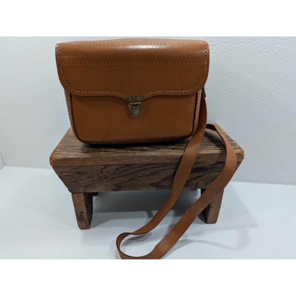Vintage Kamra Bag Leather‎ Camera Bag Brown Small Satchel